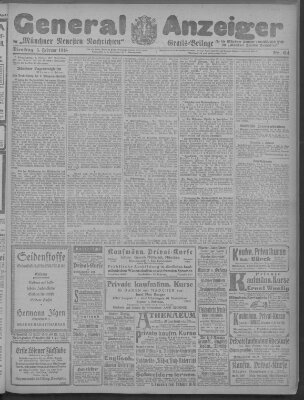 Münchner neueste Nachrichten Dienstag 5. Februar 1918