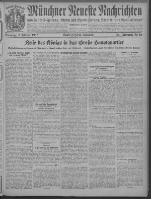 Münchner neueste Nachrichten Dienstag 5. Februar 1918