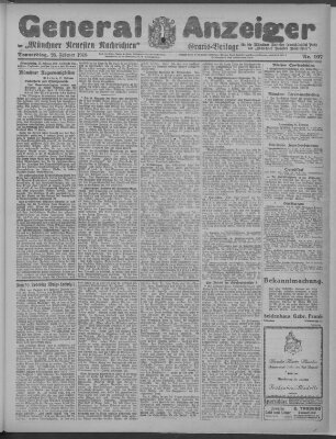 Münchner neueste Nachrichten Donnerstag 28. Februar 1918