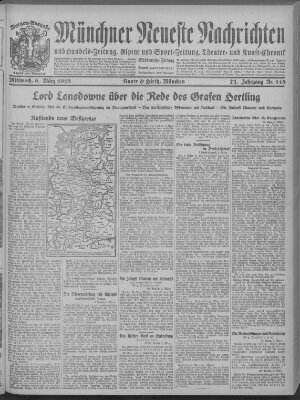 Münchner neueste Nachrichten Mittwoch 6. März 1918