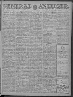 Münchner neueste Nachrichten Sonntag 7. April 1918