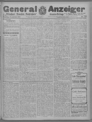 Münchner neueste Nachrichten Dienstag 18. September 1917