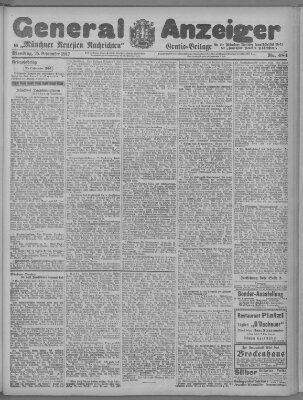 Münchner neueste Nachrichten Dienstag 25. September 1917