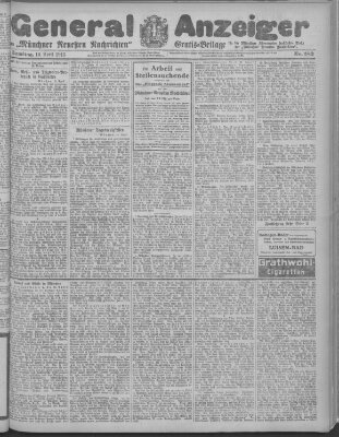 Münchner neueste Nachrichten Samstag 10. April 1915