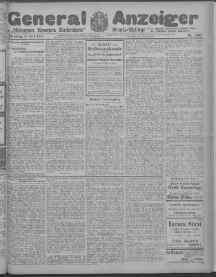 Münchner neueste Nachrichten Dienstag 20. April 1915