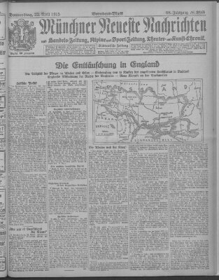 Münchner neueste Nachrichten Donnerstag 22. April 1915