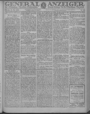 Münchner neueste Nachrichten Mittwoch 15. Mai 1918