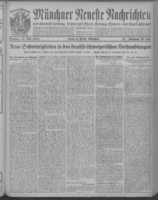 Münchner neueste Nachrichten Freitag 17. Mai 1918