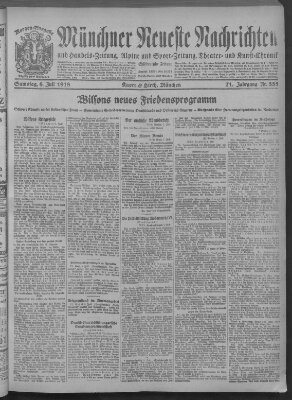 Münchner neueste Nachrichten Samstag 6. Juli 1918