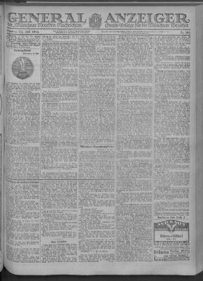 Münchner neueste Nachrichten Sonntag 21. Juli 1918