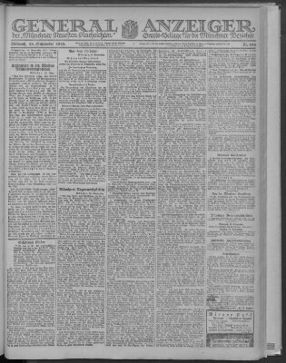 Münchner neueste Nachrichten Mittwoch 25. September 1918