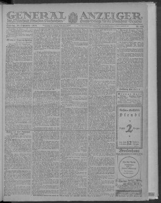 Münchner neueste Nachrichten Sonntag 29. September 1918