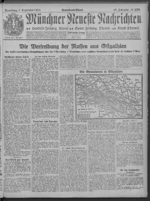 Münchner neueste Nachrichten Samstag 4. September 1915