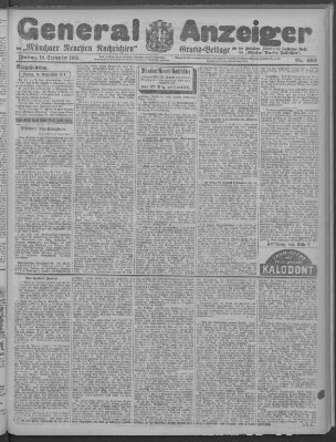 Münchner neueste Nachrichten Freitag 10. September 1915