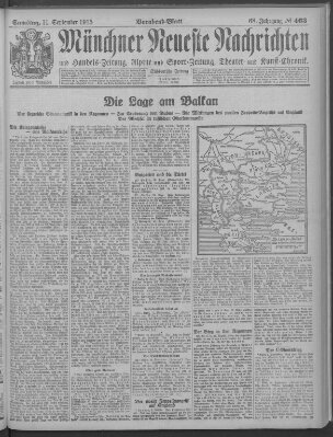 Münchner neueste Nachrichten Samstag 11. September 1915