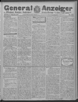 Münchner neueste Nachrichten Freitag 17. September 1915