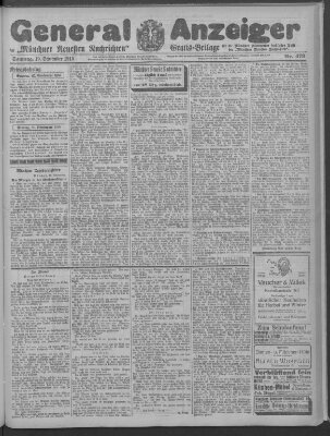 Münchner neueste Nachrichten Sonntag 19. September 1915