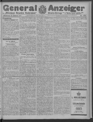 Münchner neueste Nachrichten Mittwoch 22. September 1915