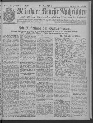 Münchner neueste Nachrichten Donnerstag 23. September 1915