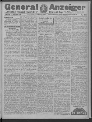 Münchner neueste Nachrichten Freitag 24. September 1915