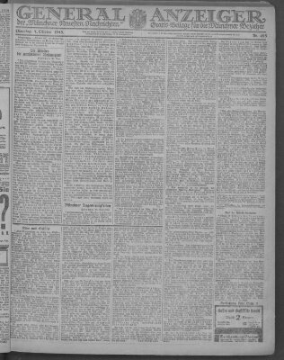 Münchner neueste Nachrichten Dienstag 1. Oktober 1918