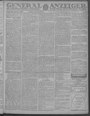 Münchner neueste Nachrichten Donnerstag 3. Oktober 1918