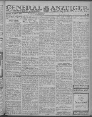 Münchner neueste Nachrichten Mittwoch 23. Oktober 1918