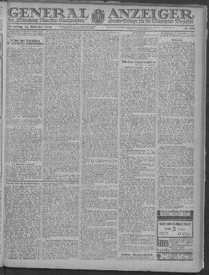 Münchner neueste Nachrichten Donnerstag 14. November 1918