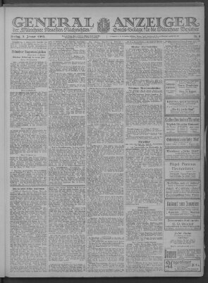 Münchner neueste Nachrichten Freitag 3. Januar 1919