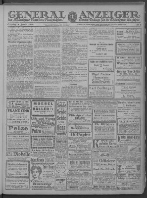 Münchner neueste Nachrichten Samstag 4. Januar 1919