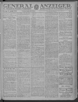 Münchner neueste Nachrichten Sonntag 12. Januar 1919