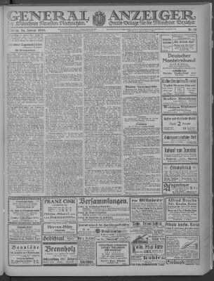 Münchner neueste Nachrichten Dienstag 14. Januar 1919