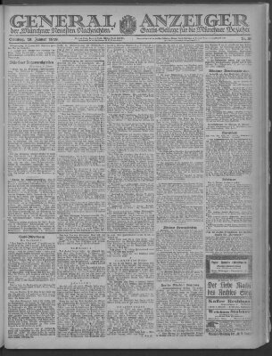 Münchner neueste Nachrichten Sonntag 19. Januar 1919