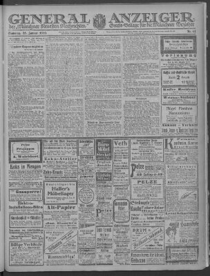 Münchner neueste Nachrichten Samstag 25. Januar 1919