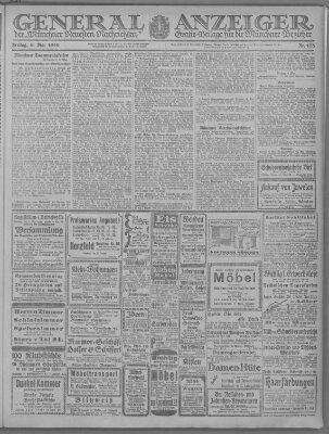 Münchner neueste Nachrichten Freitag 9. Mai 1919