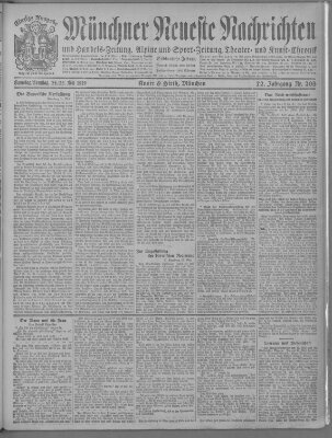 Münchner neueste Nachrichten Samstag 24. Mai 1919