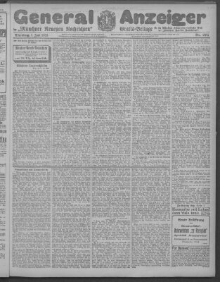 Münchner neueste Nachrichten Dienstag 1. Juni 1915