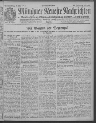 Münchner neueste Nachrichten Donnerstag 3. Juni 1915