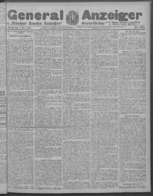 Münchner neueste Nachrichten Samstag 5. Juni 1915