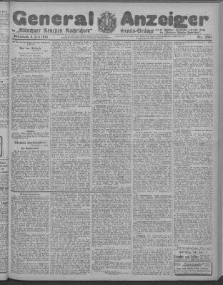 Münchner neueste Nachrichten Mittwoch 9. Juni 1915