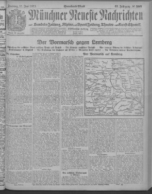 Münchner neueste Nachrichten Freitag 11. Juni 1915