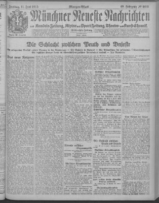 Münchner neueste Nachrichten Freitag 11. Juni 1915