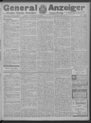 Münchner neueste Nachrichten Sonntag 3. Oktober 1915