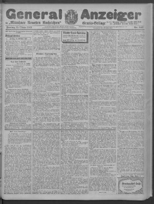 Münchner neueste Nachrichten Freitag 15. Oktober 1915