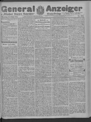 Münchner neueste Nachrichten Dienstag 19. Oktober 1915