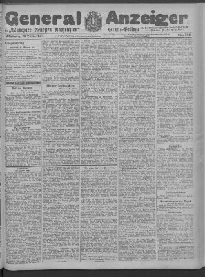 Münchner neueste Nachrichten Mittwoch 20. Oktober 1915