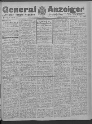 Münchner neueste Nachrichten Freitag 22. Oktober 1915