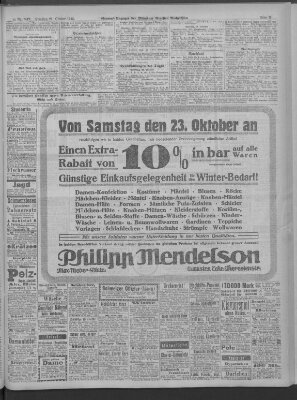 Münchner neueste Nachrichten Samstag 23. Oktober 1915