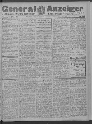 Münchner neueste Nachrichten Sonntag 24. Oktober 1915