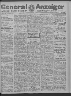 Münchner neueste Nachrichten Dienstag 26. Oktober 1915